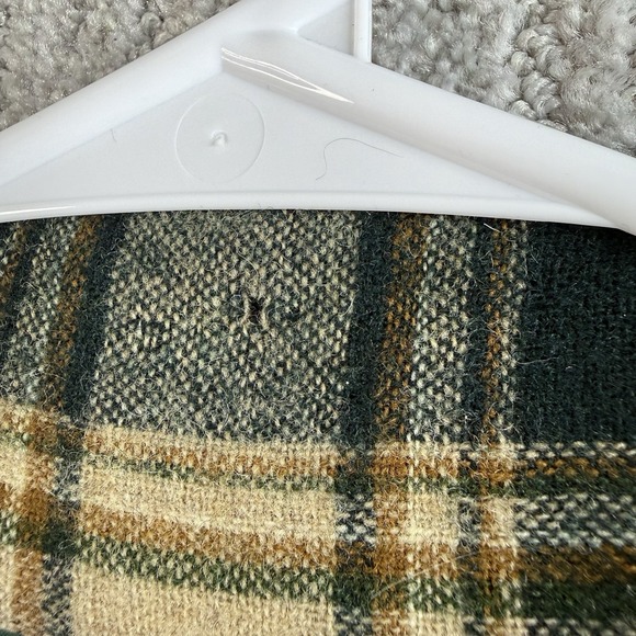 Vintage Pendleton Wool Board Flannel Plaid Loop Collar Flap Pockets Men's XL - Picture 10 of 14